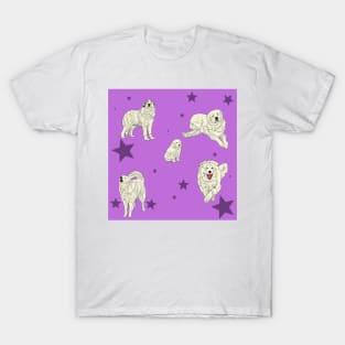 Great Pyrenees Pattern Pink T-Shirt